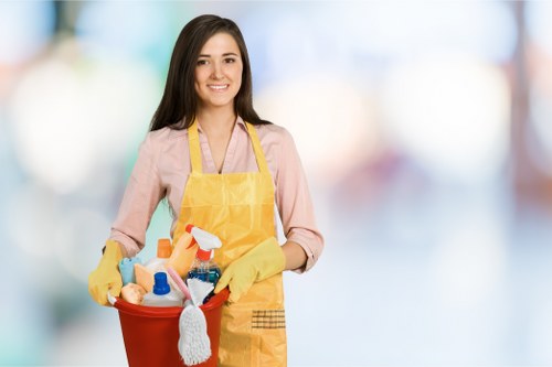 Cleaner inspecting service notes during a complaint review