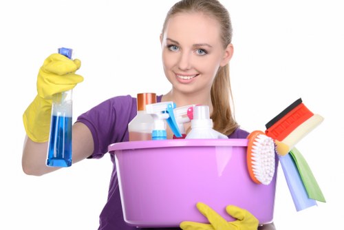 Cleaner preparing a home cleaning checklist for a Crystal Palace property